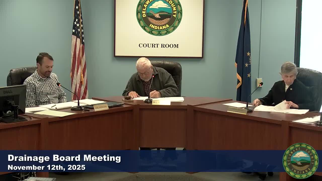 Delaware County drainage board approves conversion of mutual drain to regulated drain, clears way for reconstruction