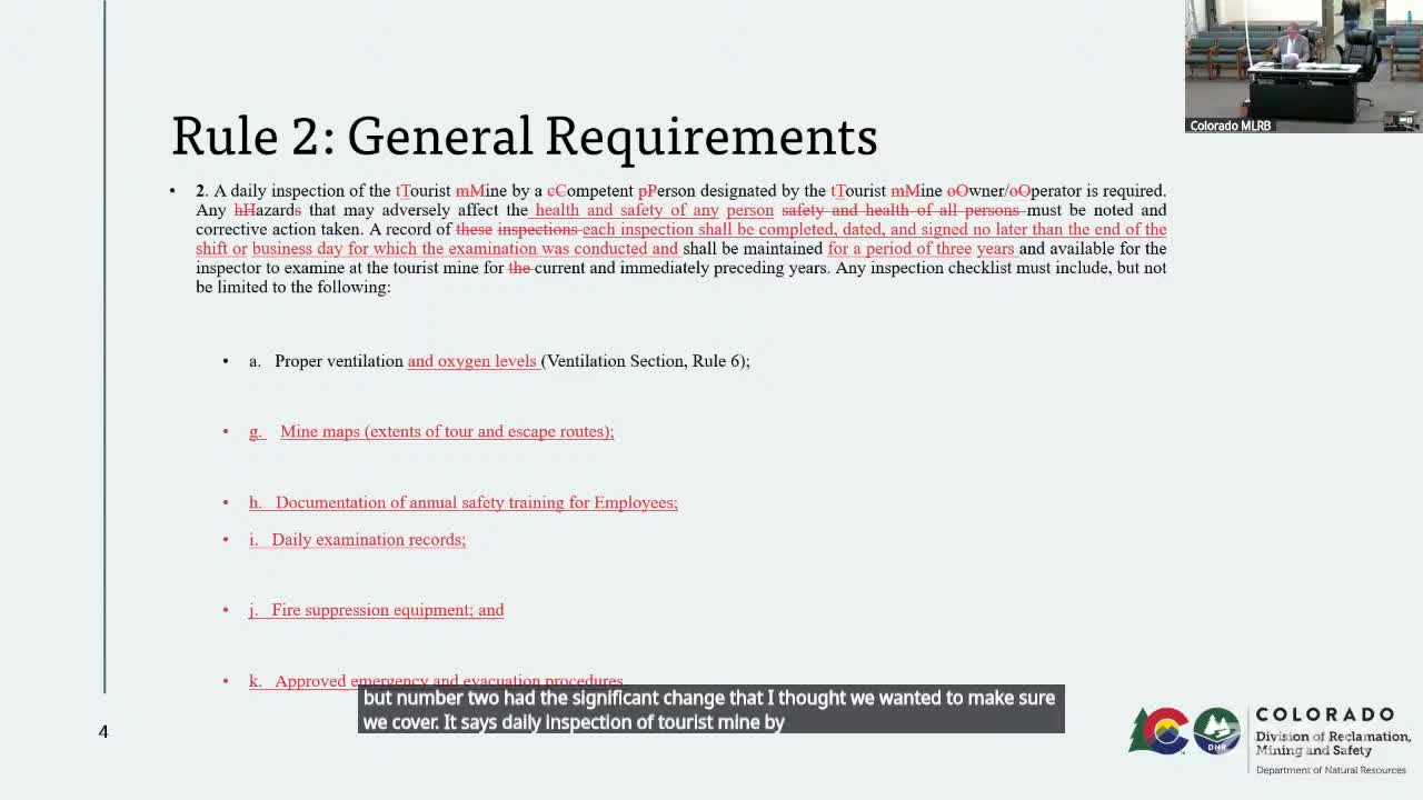DRMS draft tightens safety obligations for tourist mines: oxygen meters, inspections and emergency instruction