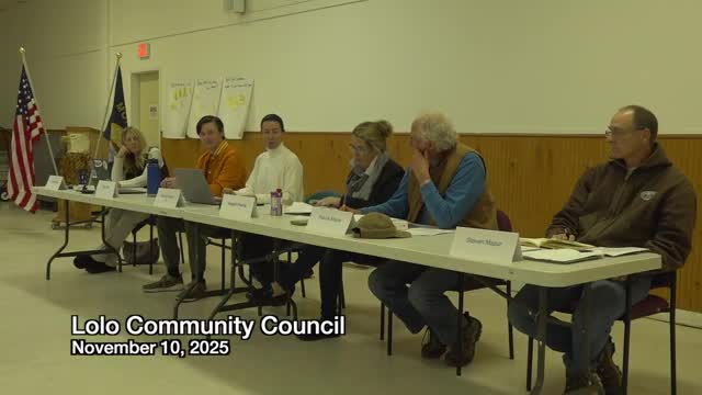 Lolo Community Council votes to skip its December meeting; next meeting set for Jan. 13