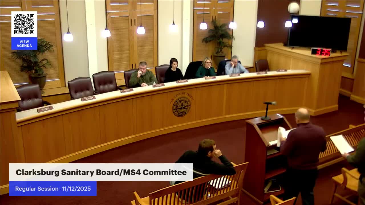 Clarksburg staff outlines LTCP Phase B funding, Arlington sewer roles; Wolf Summit Energy bids to be opened in December