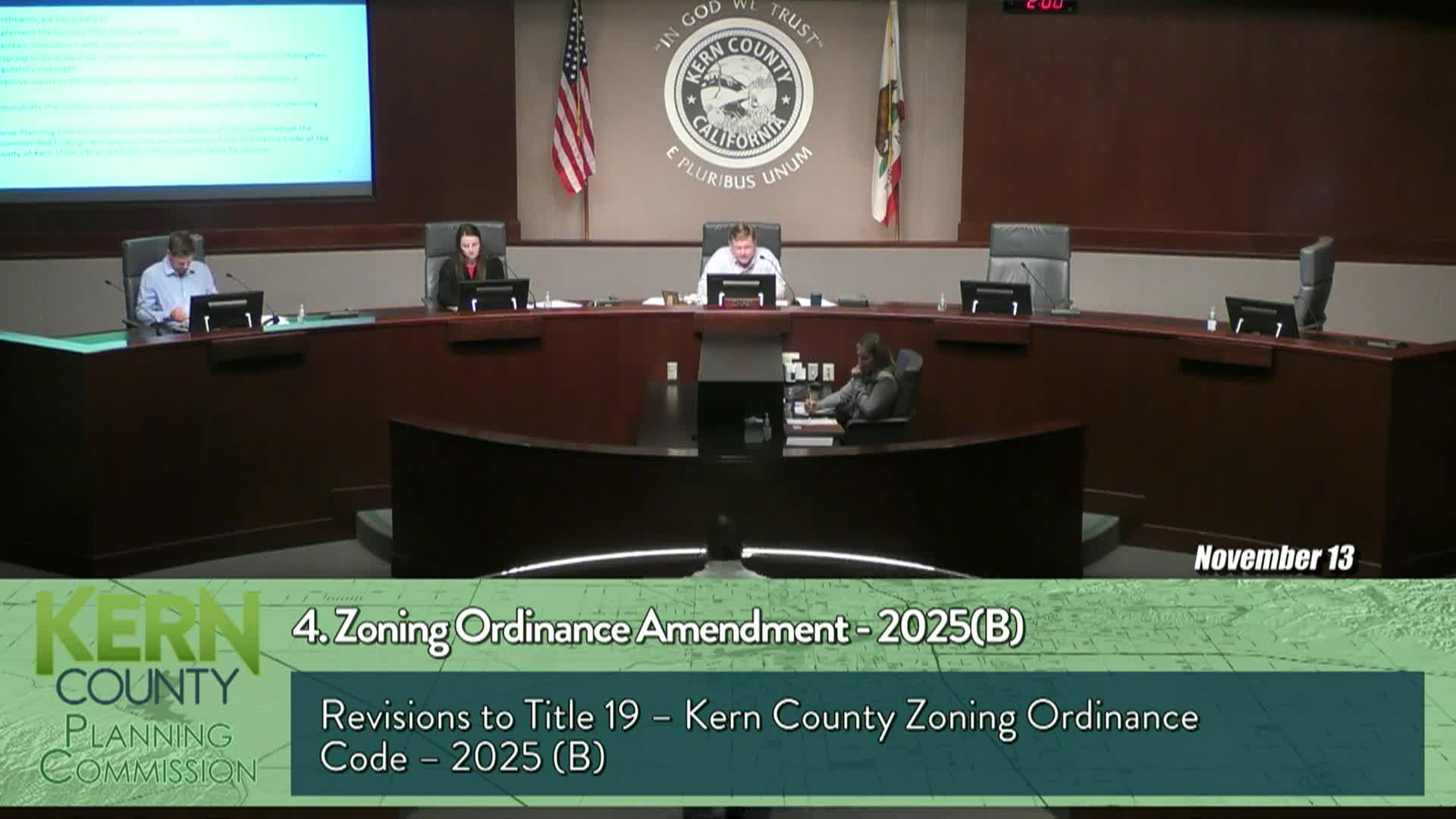Kern County planning commission recommends Title 19 zoning updates but excludes non‑ag truck parking in agricultural zones