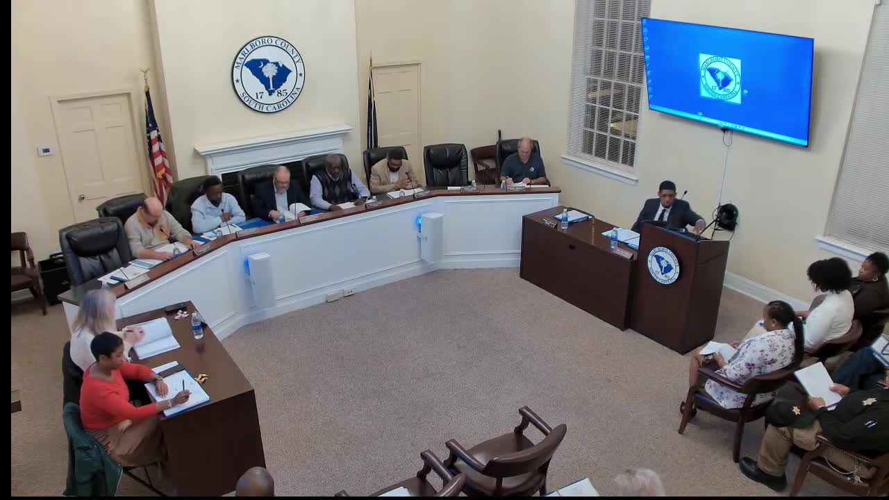 Marlboro County council adopts revised personnel manual, adds vehicle‑decal requirement