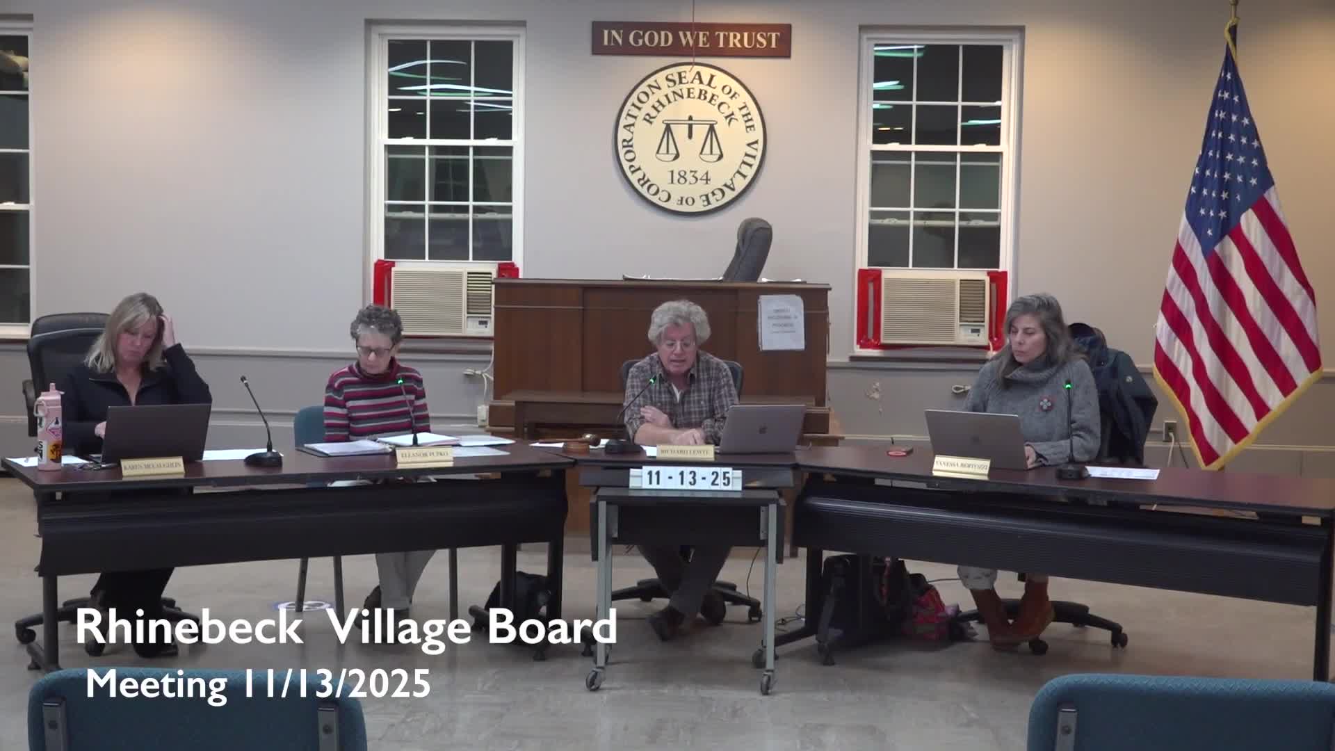 Trustees debate Alliance Mini Park redesign and $50,000 Lions Club offer; accept Frost Foundation sign donation