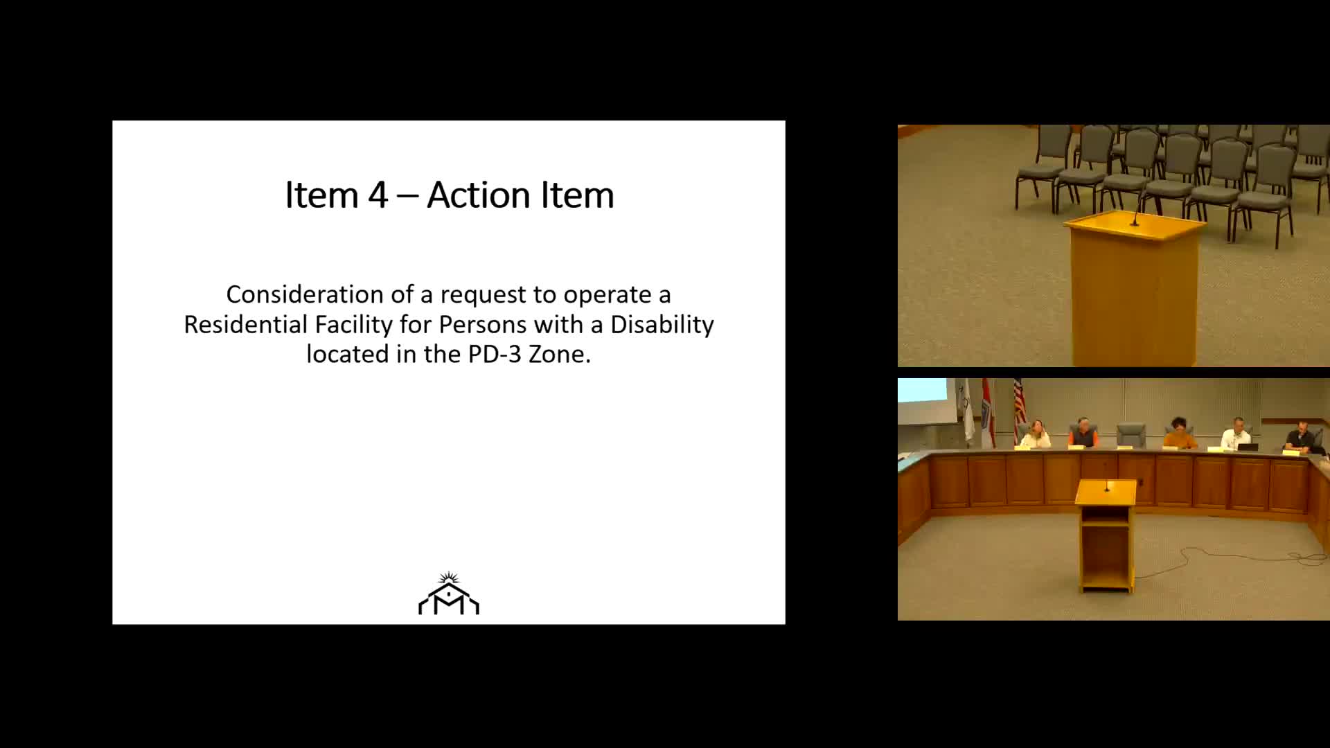 Commission recommends forwarding application for three‑resident licensed facility in Harmony Ridge to city council