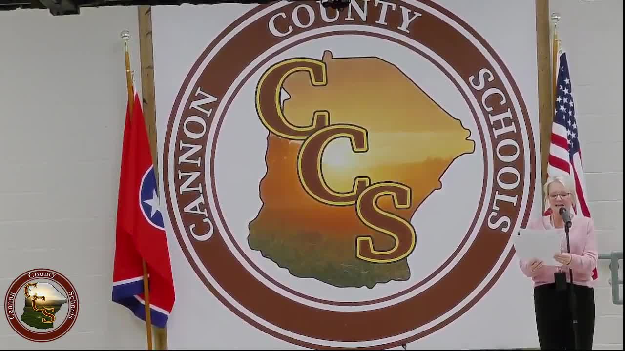 Cannon County Board recognizes students and staff and names Red Ribbon door contest winners