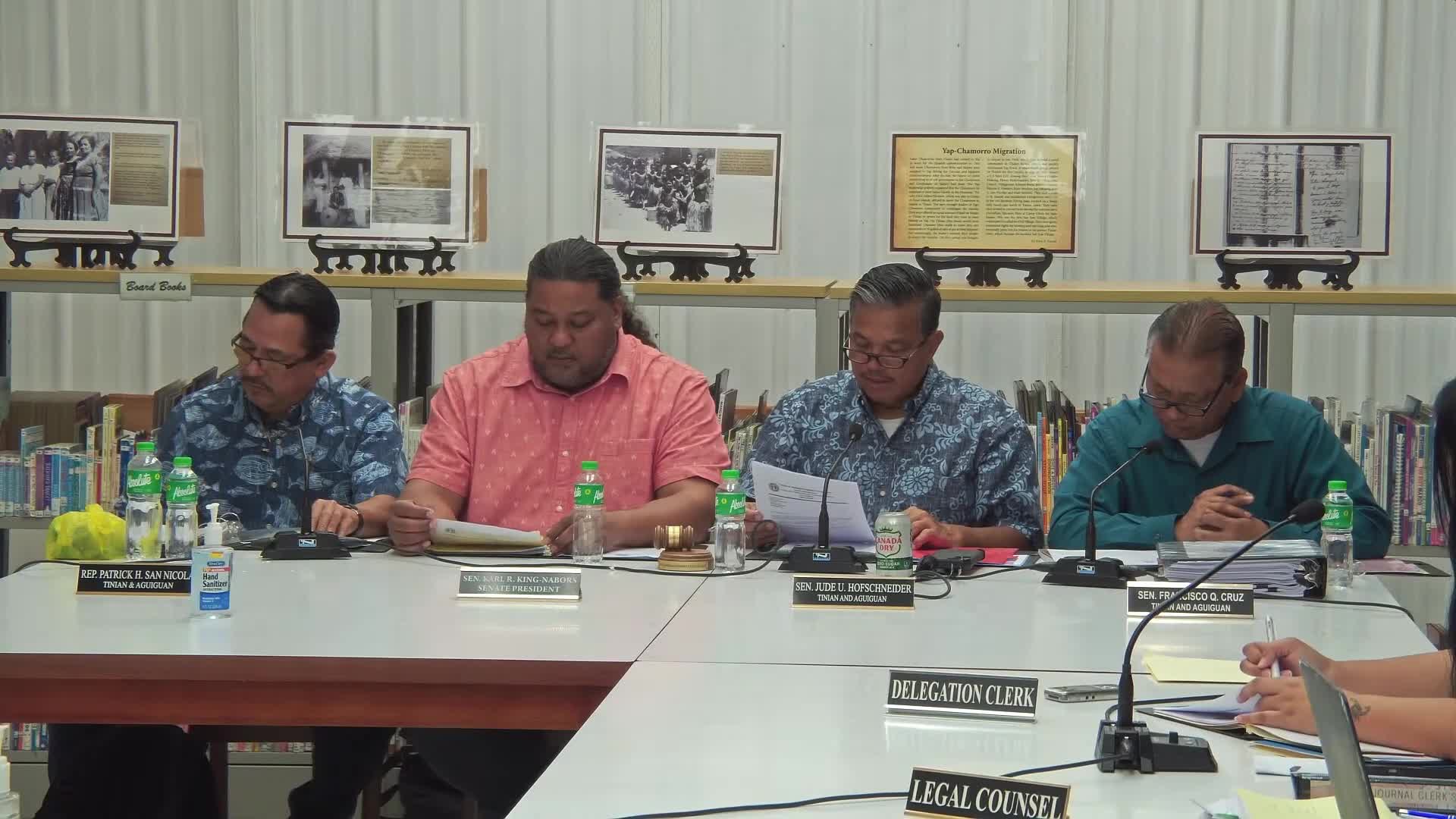 Tinian delegation adopts resolution honoring Lt. Gov. Diego Tenorio Benavente
