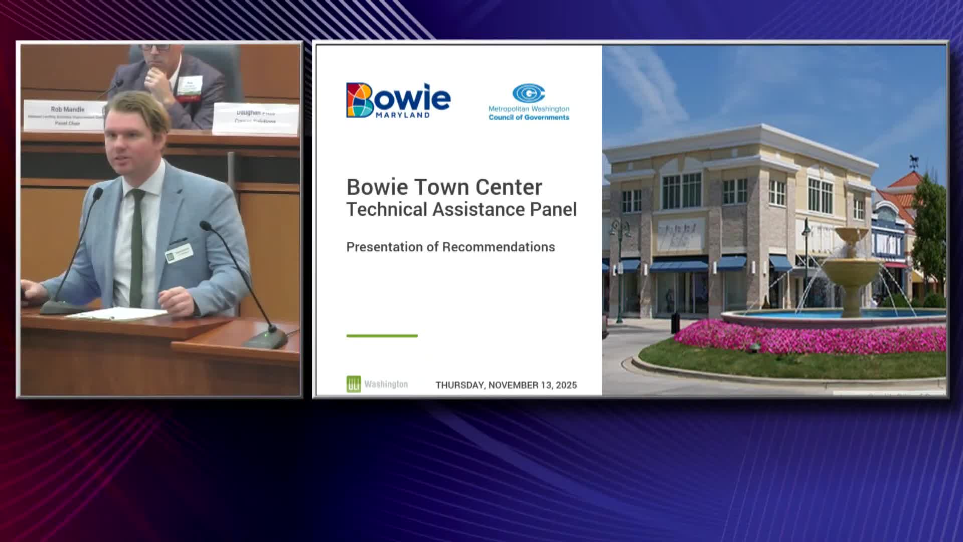 ULI panel urges co‑created vision, quick placemaking steps to jump‑start Bowie Town Center revitalization