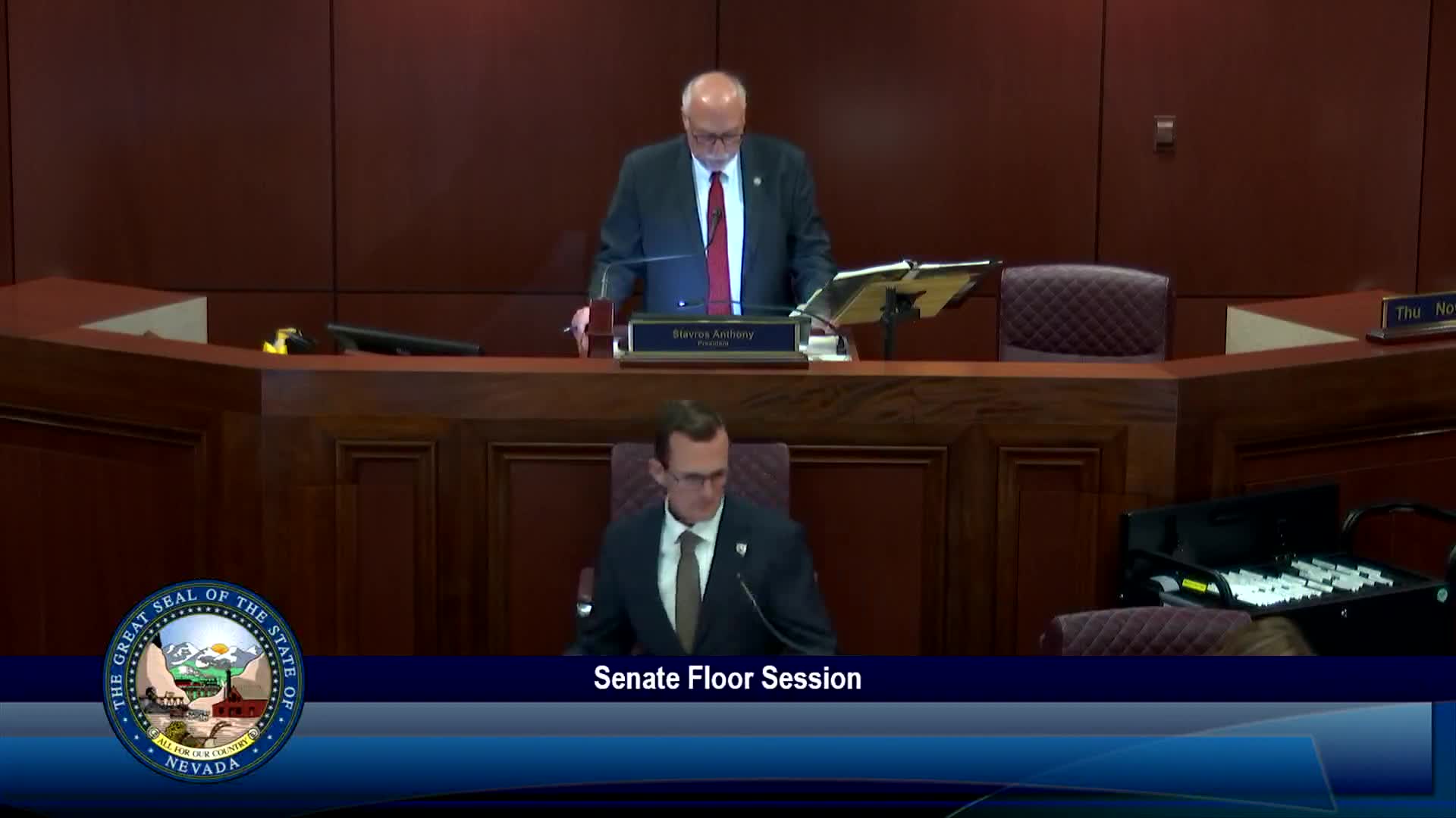 Votes at a glance: measures adopted by the Nevada Senate in special session