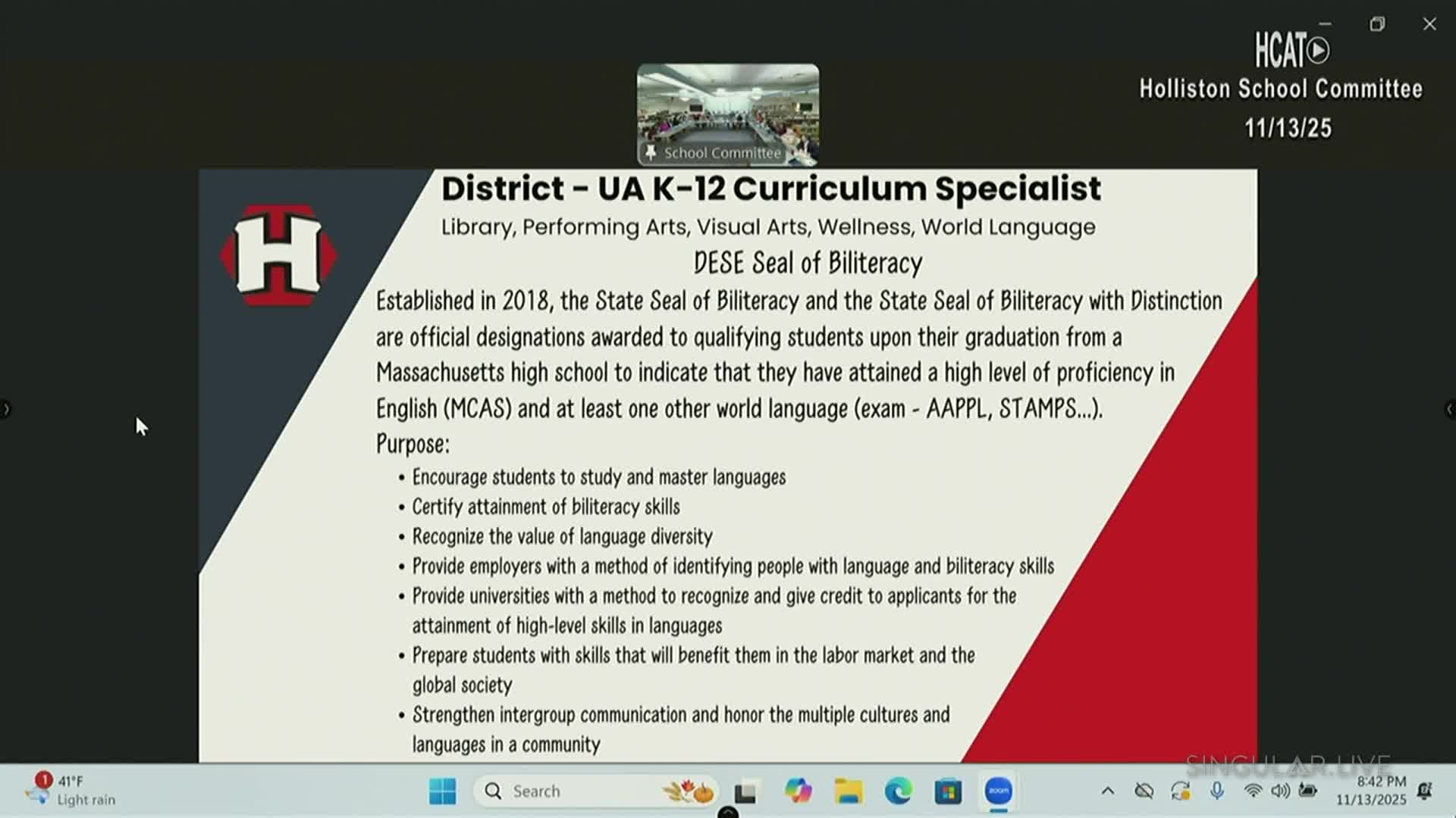 Holliston curriculum leaders outline interventions, curriculum reviews and pilot programs