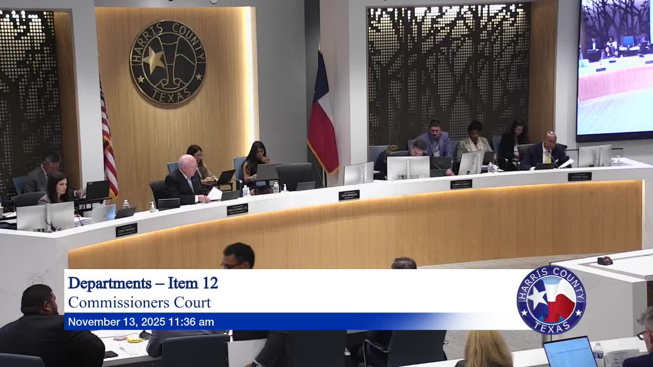 Harris County engineering outlines AI pilot to speed permitting; commissioners ask for KPIs and fiscal note