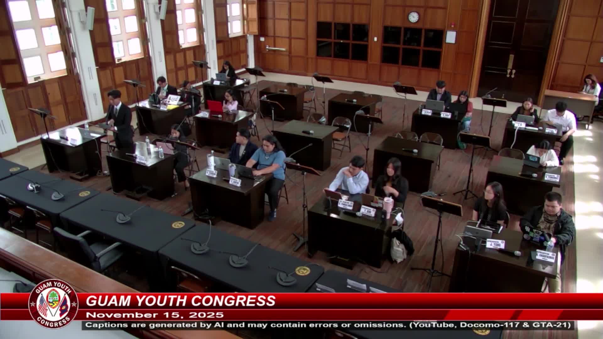 Guam Youth Congress approves $1 million for bus-stop safety and passes multiple youth-focused bills