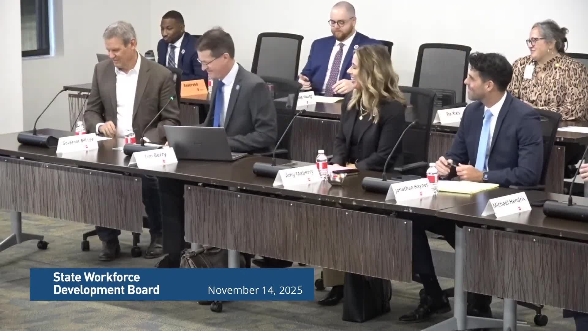 Governor Lee praises Tennessee Works; board approves minutes and receives committee updates