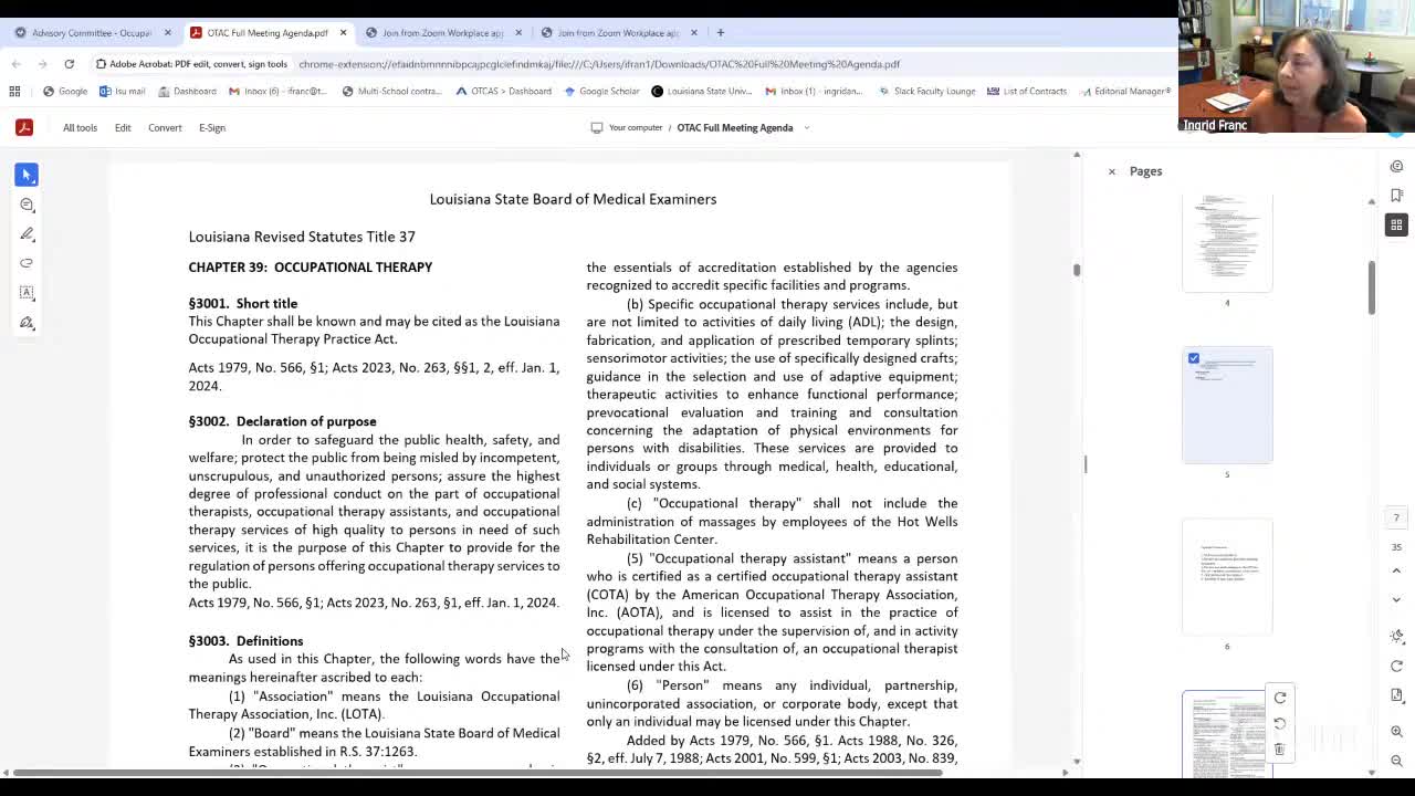 Louisiana OT advisory panel flags statutory-rule mismatches, recommends technical edits