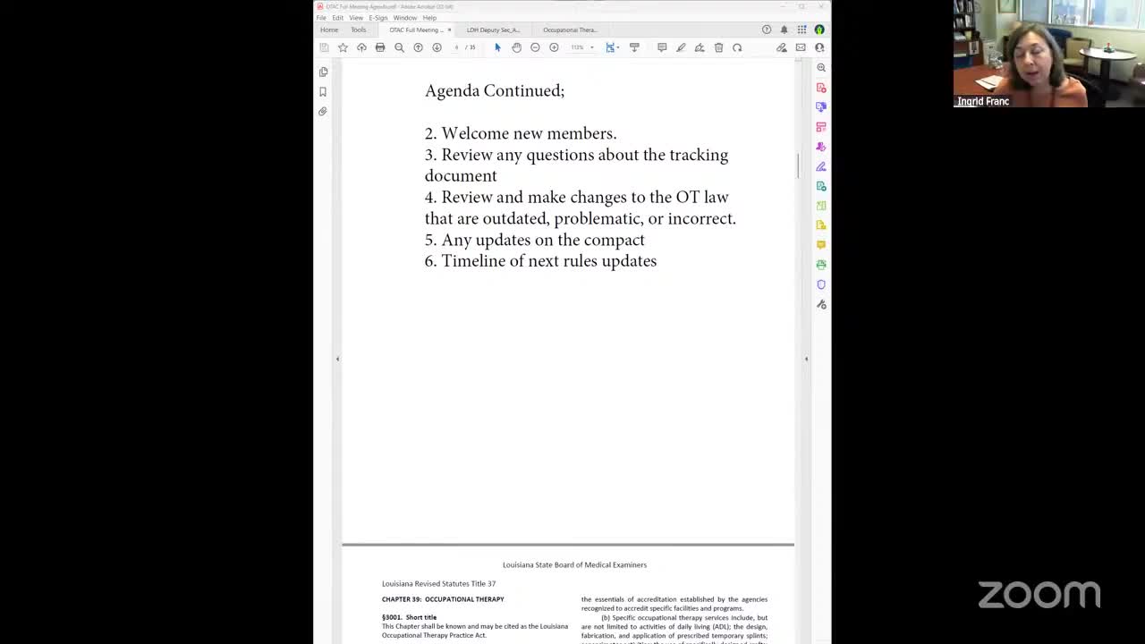 OT advisory committee approves temporary fix: law-and-rules course satisfies annual ethics CE