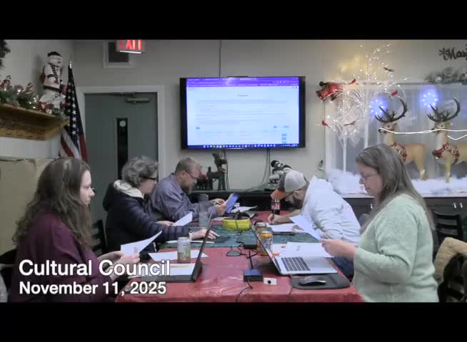 Cultural council approves sticky notepads and a limited number of bags; defers tablecloth