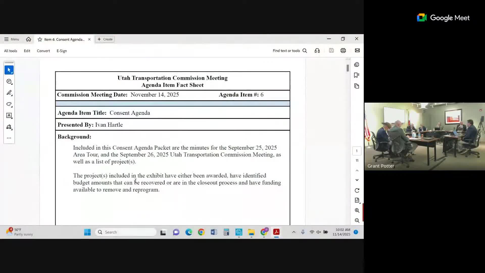 Transportation Commission approves Long Bridge replacement, passing lanes, bridge repairs and broadband expansion in Moab meeting