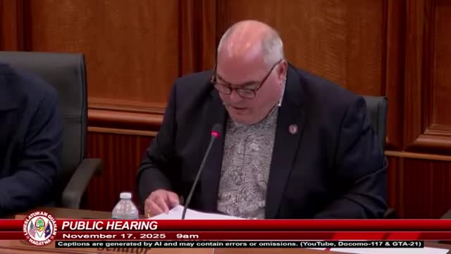 Guam lawmakers hear reconfirmation testimony for Civil Service Commissioner Anthony P. Benavente
