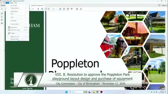 Birmingham approves inclusive Poppleton Park playground and five ADA parking spaces