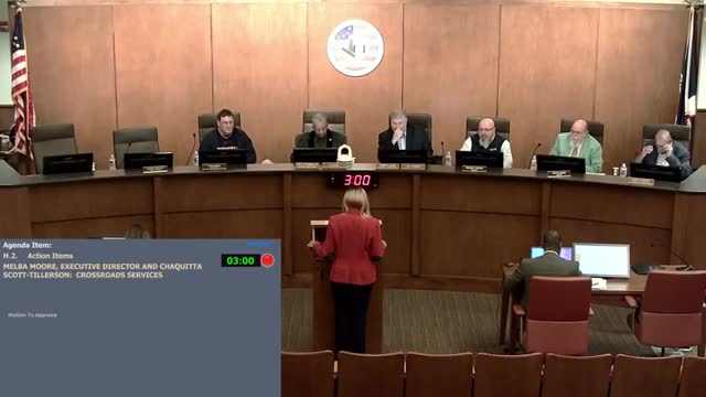 Crossroads Community Services tells supervisors its case managers serve hundreds across region, flags staffing pressures