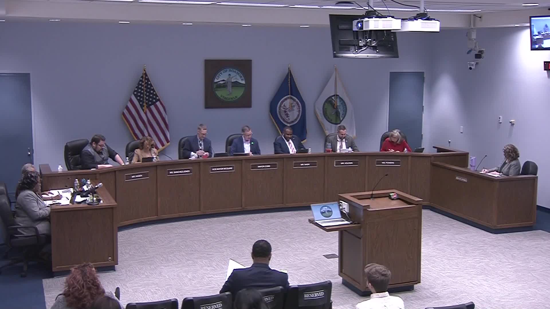 Roanoke council approves park tax exemption and water easement; residents press council on school overcrowding