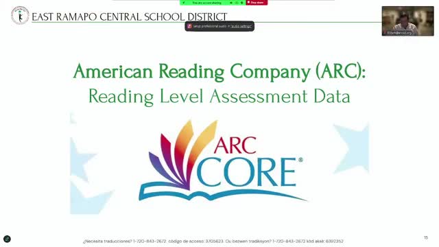 East Ramapo presents baseline literacy results after rollout of ARC core reading program