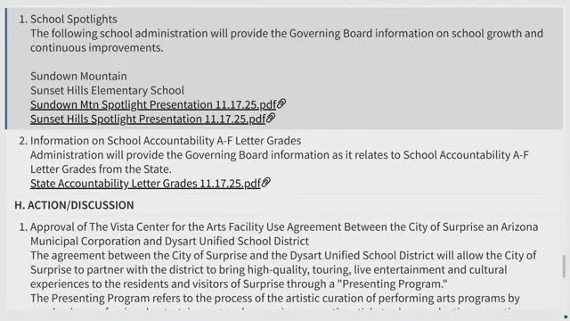 Sundown Mountain credit-recovery program and Sunset Hills PLC highlighted; student recognized as National Merit semifinalist