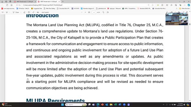 Columbia Falls planning commission asks staff to draft public participation plan required by state law; public hearing set for May 9