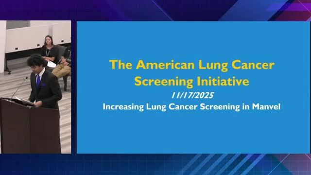 Teen advocate urges Manvel to promote lung‑cancer screening; council to present proclamation
