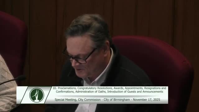 City commission confirms board appointments, swears in new Birmingham Shopping District members