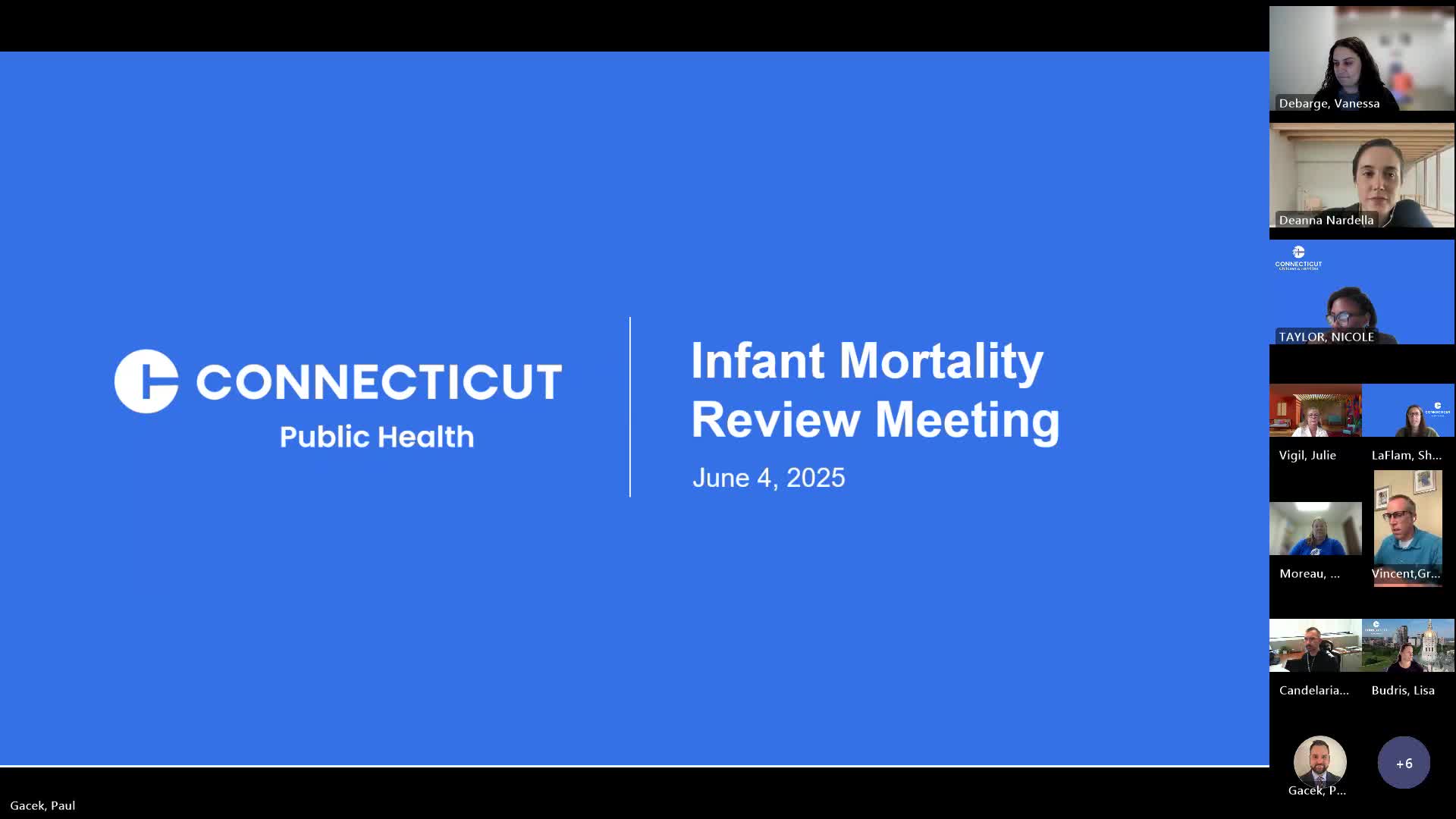 Infant Mortality Review Committee accepts minutes, moves to closed session to review cases