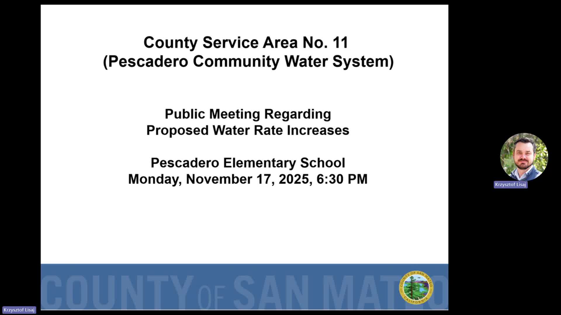 San Mateo County proposes five‑year, compounded rate increase for CSA 11 water customers