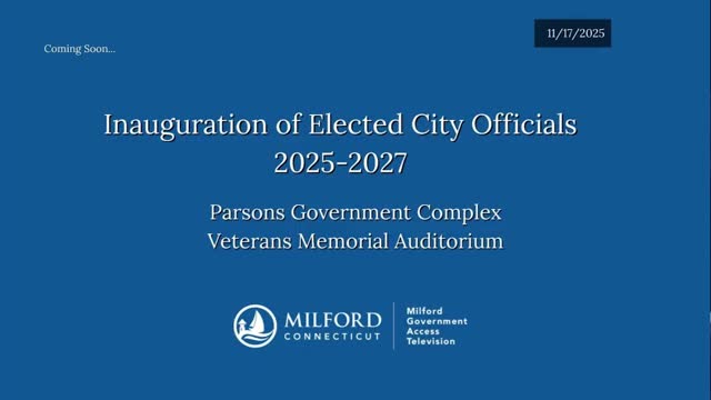 Richard Smith sworn in as Milford City mayor; inaugural speech stresses fiscal challenges and civic unity