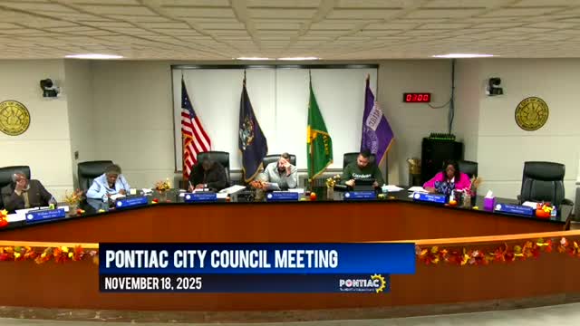 Votes at a glance: Pontiac City Council, Nov. 18, 2025