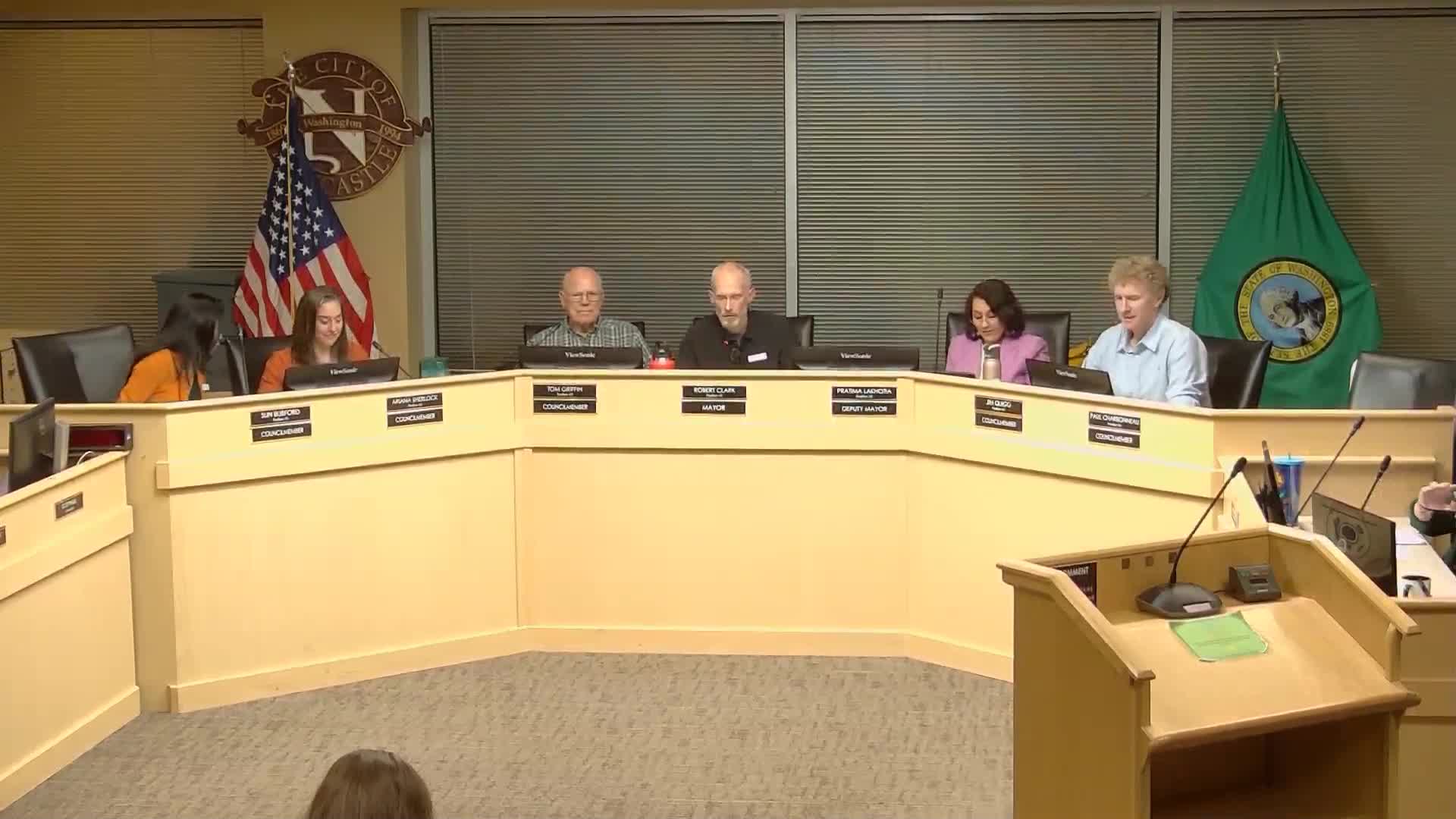 Newcastle council holds brief closed session, approves procedural motions and hears public debate over chamber