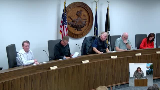 Howard County treasurer presents draft ordinance to charge $20 mobile-home permit fee; board takes it under advisement