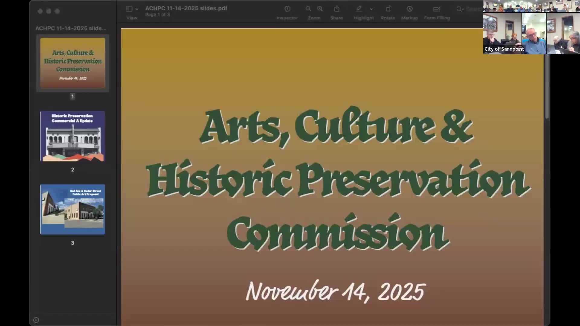 Sandpoint commission reviews draft historic‑preservation ordinance, debates scope and owner impacts