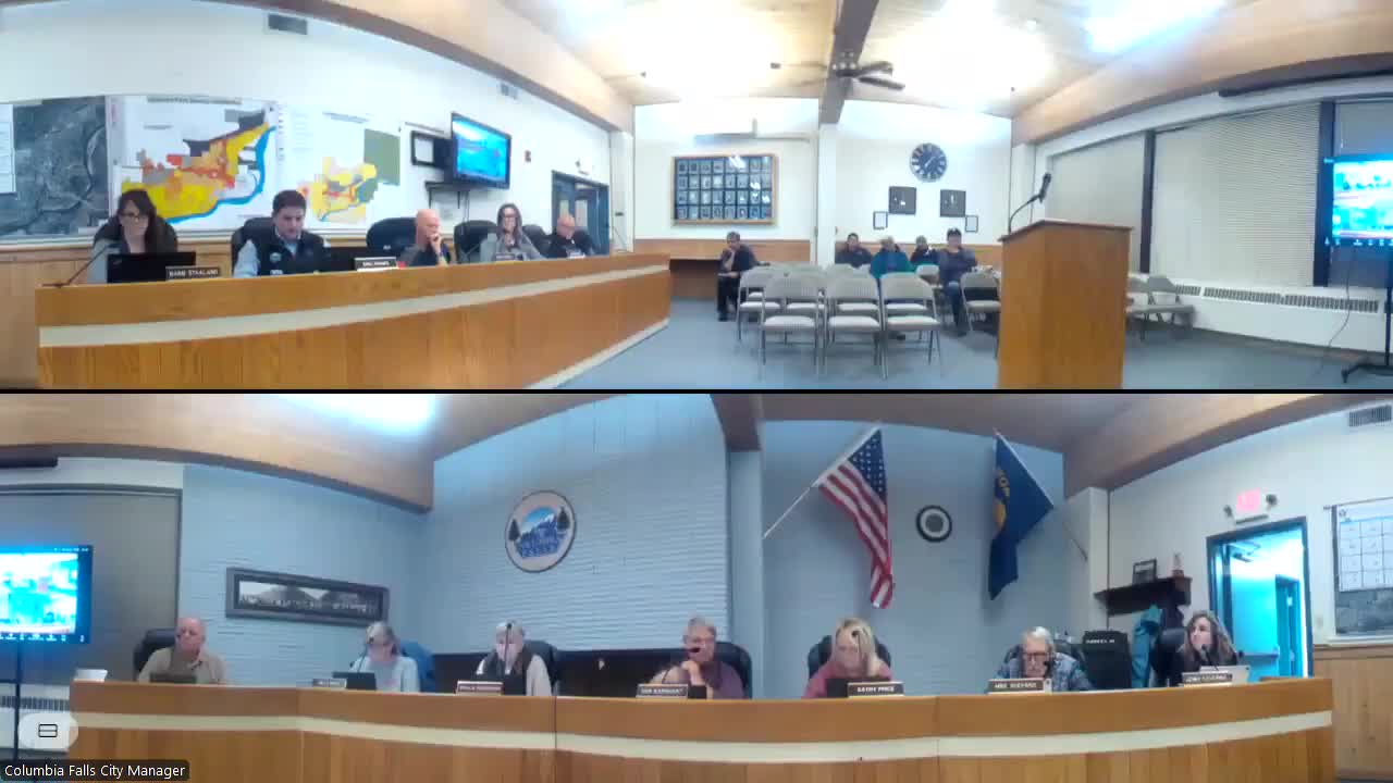 Columbia Falls council authorizes full refunds for two utility billing errors; staff to propose code change on look‑back period