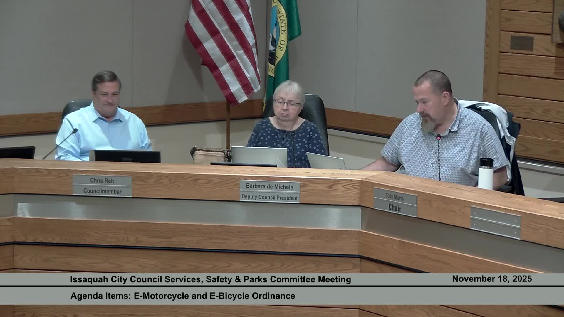 Issaquah committee advances local e‑bike and e‑motorcycle code changes, directs edits before full council review