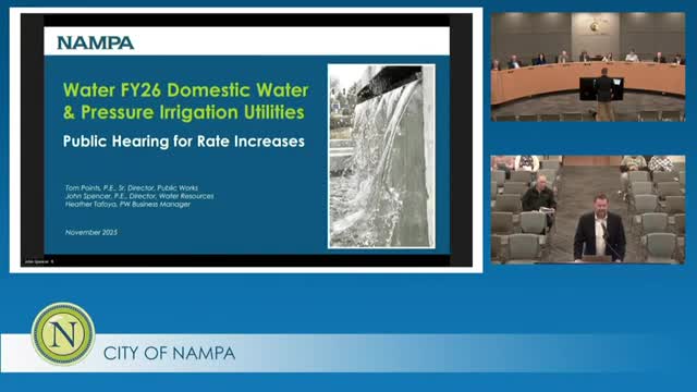 Nampa council approves 10% domestic water increase, adopts 5% irrigation hike after debate