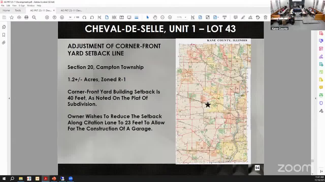 Committee approves setback variance for Campton Township garage