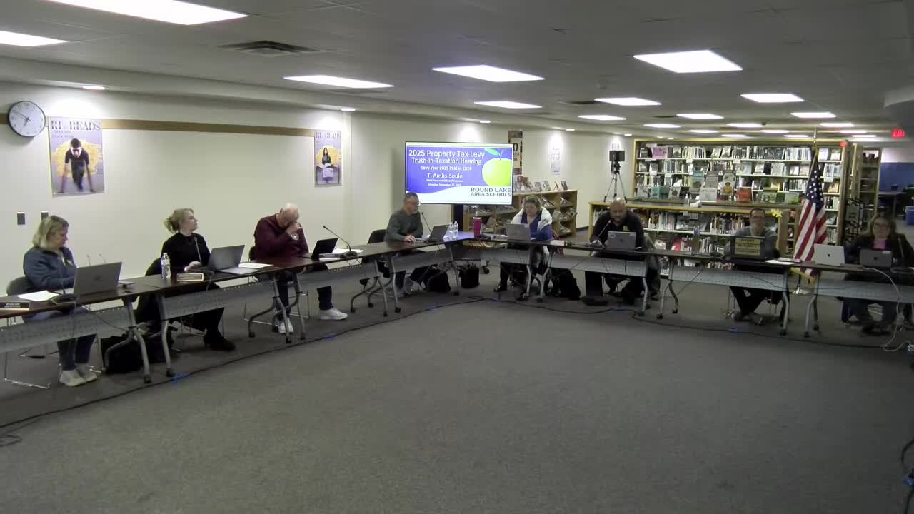 Round Lake Area board adopts 2025 aggregate tax levy after truth-in-taxation hearing