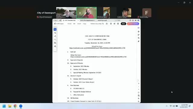 Commission sends public‑accommodations complaint alleging race and disability discrimination to public hearing