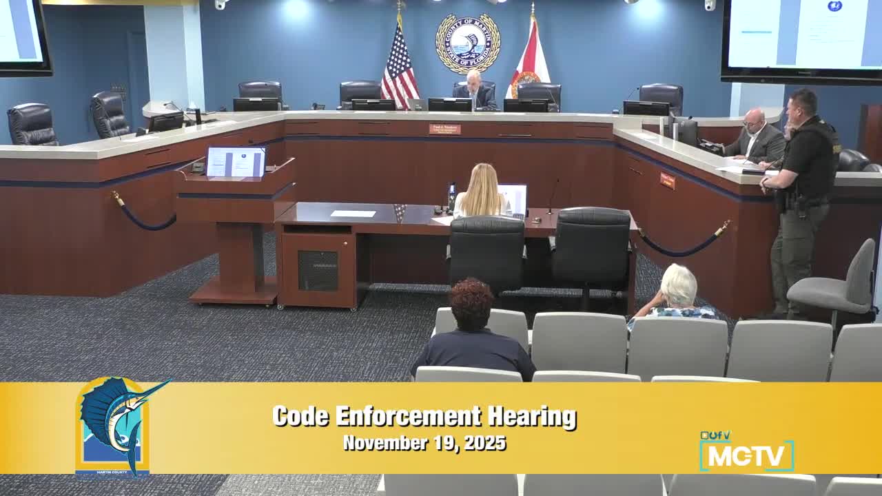 Martin County magistrate orders compliance deadlines, fines and fee awards across multiple property cases