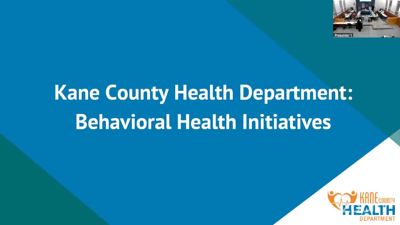 Kane County health director outlines Behavioral Health 360, ARPA-funded evaluations and expanded trainings