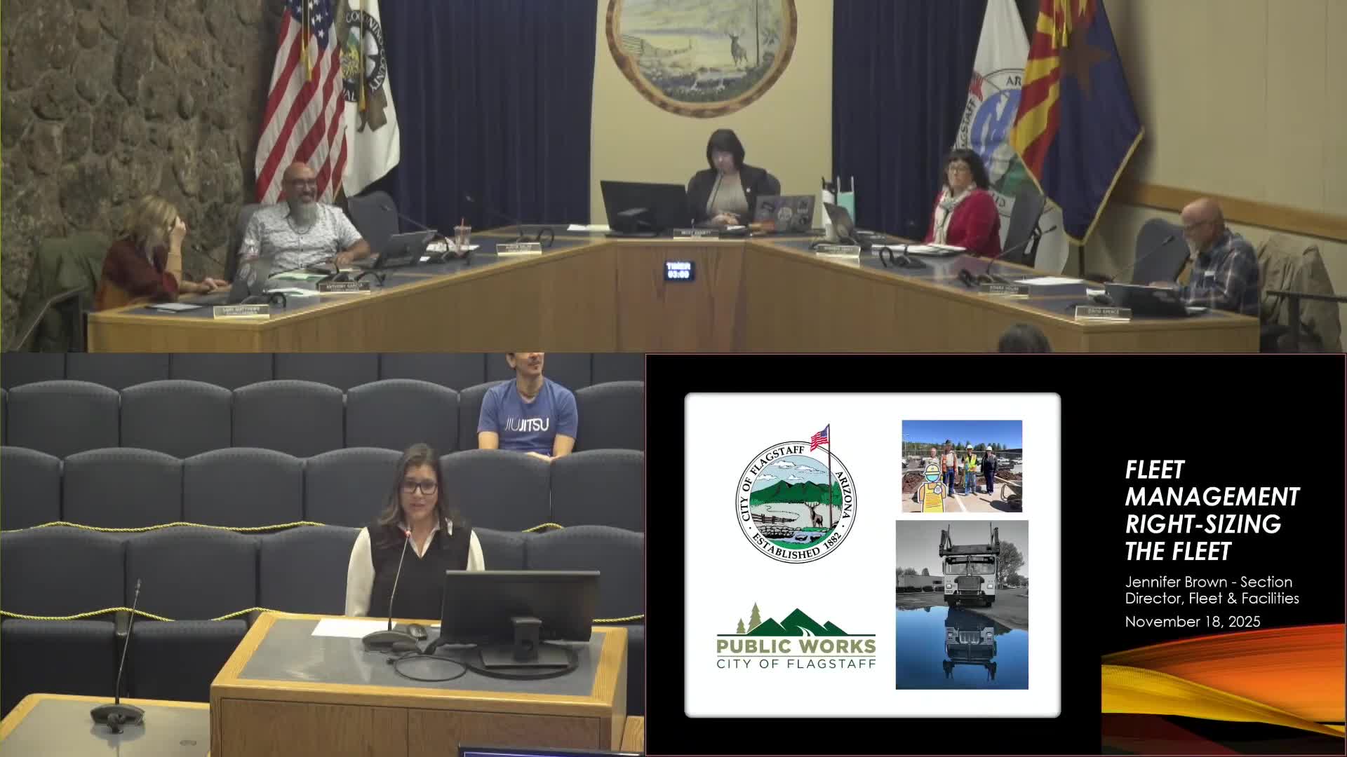 Flagstaff adopts a formal fleet 'EV‑first' and rightsizing directive; staff outline infrastructure and training needs