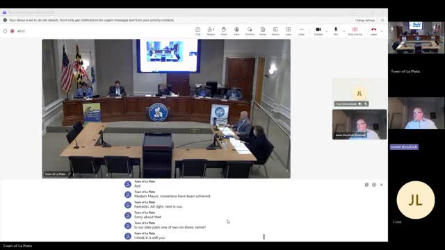 La Plata council approves additional design services and wetlands in-lieu fee for Bikeway project