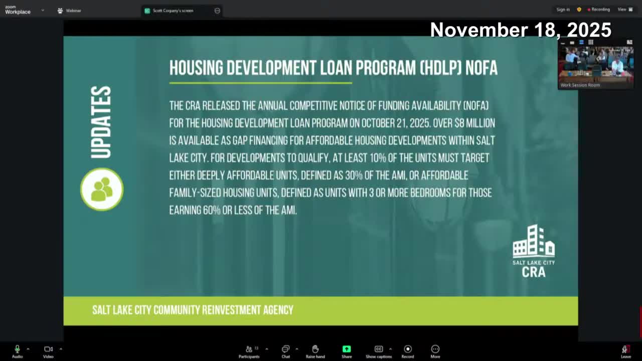CRA issues NOFAs totaling $14M; Perpetual Housing Fund project opens, staff to report back