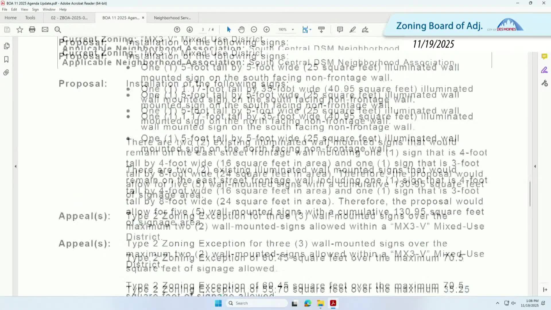 Zoning board approves two sign exceptions for Des Moines Airport and 4410 Southeast 14th