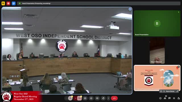 West Oso ISD hears Trane pitch for SECO energy-efficiency loan at 2.5% interest