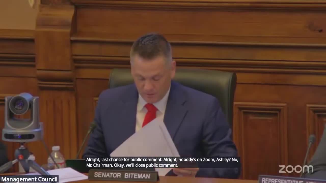 Management Council declines to sponsor bill requiring daily publication of "diverted" legislator emails after amendment passed